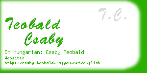 teobald csaby business card